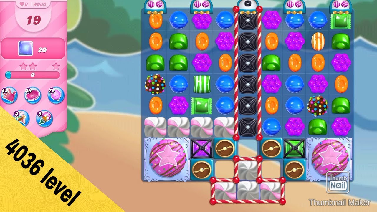 Ads watch level||Candy crush Saga level 4036||Clear all the jelly||