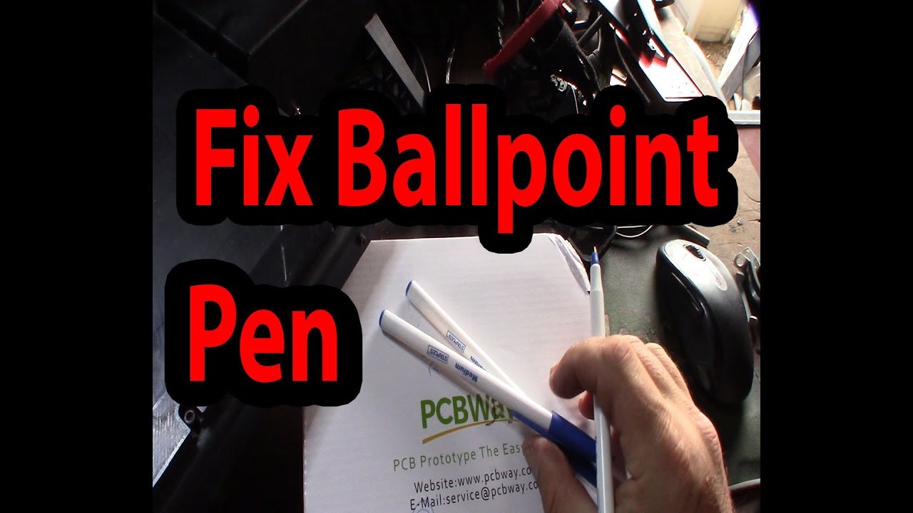 fix dry ballpoint pen no ink with air compressor trick YouTube