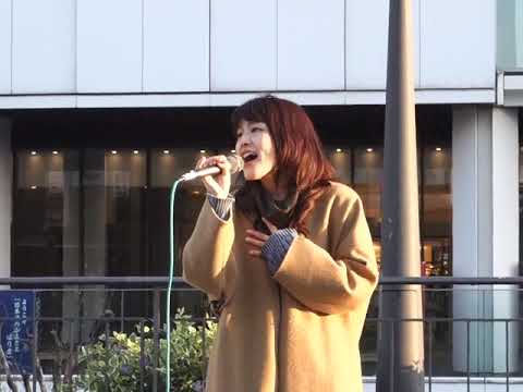 景山えあ「約束の月」(オリジナル )、姫路駅北にぎわい交流広場、２２.０４.１６