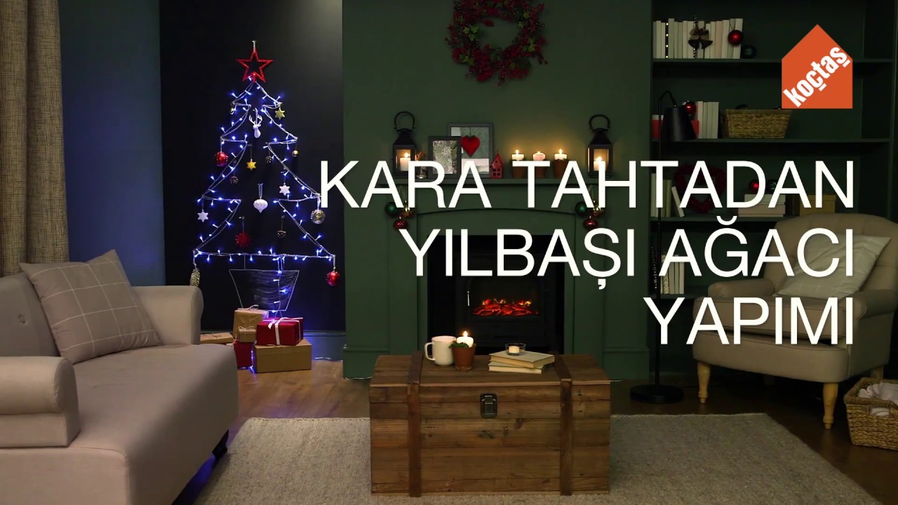 kara tahtadan yilbasi agaci yapimi youtube agac youtube kar