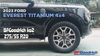 2023 Next Gen Ford Everest Titanium on BFGoodrich Ko2 275x55 R20 @ RNH Tire Supply