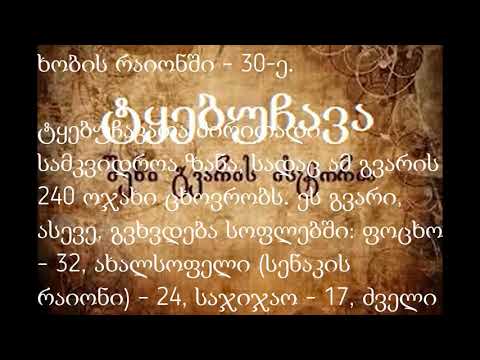 ტყებუჩავა - გაიგე შენი გვარის ისტორია