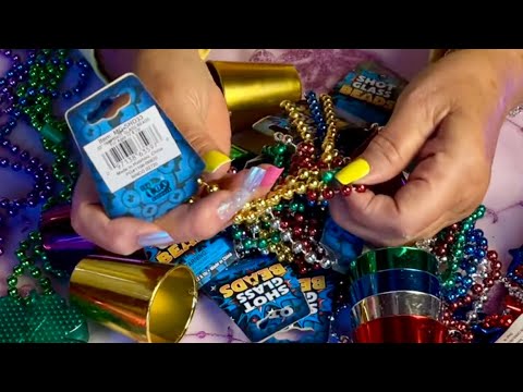 Bead necklaces! Card Tags! (Whispered w/candy) Rummaging sounds. So cool~ASMR