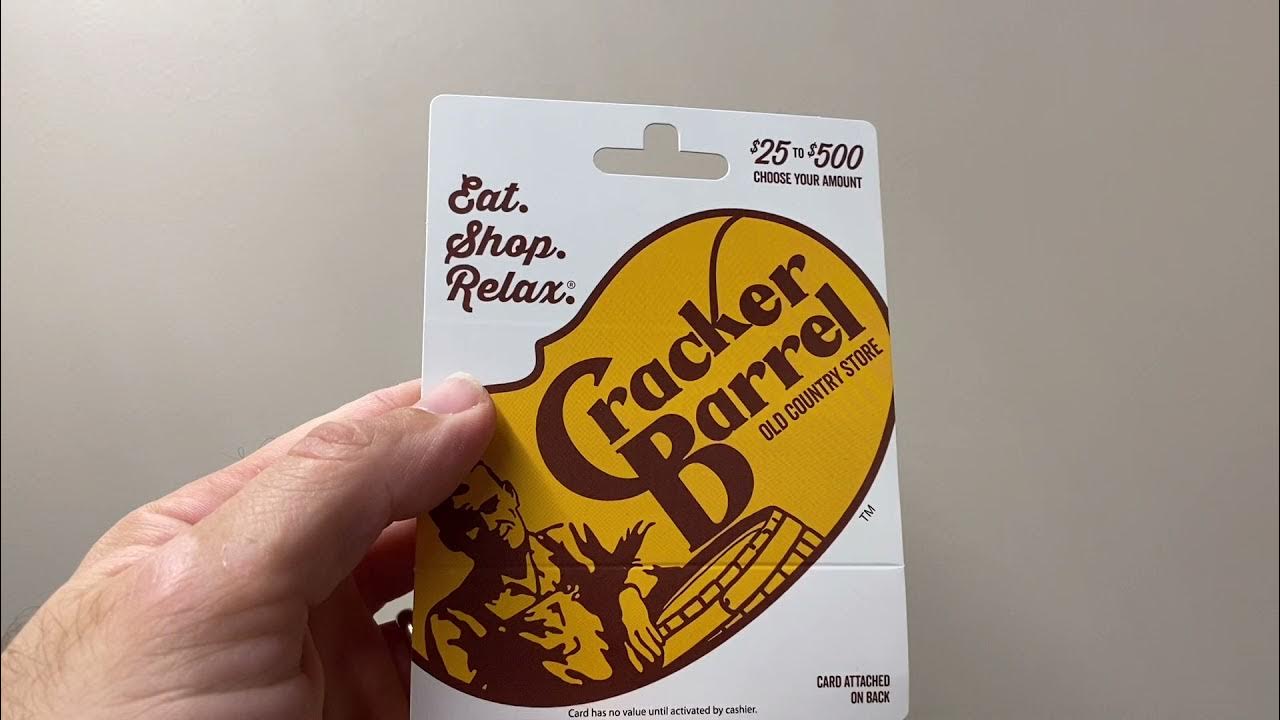 Cracker Barrel Gift Card Physical Card vs Digital Code YouTube
