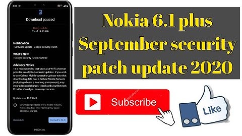 Nokia 6.1 plus September security patch update 2020 | by Srinu Telugu Tech News