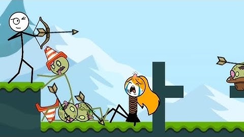 Zombie Stick Arrow (WEEGOON)All Levels 63-71-Gameplay Walkthrough - Funny Stickman Brain Puzzle Game