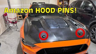 Cheap Amazon Hood Pins on my GT500KR HOOD!