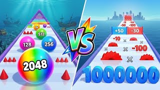 Ball Run 2048 Gameplay vs Number Master Gameplay Walkthrough Android iOS (Level Up, Math Run Games) screenshot 4