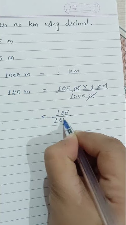 Convert m into km using decimal Class VI // mathematic one // #