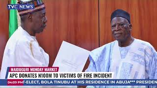Apc Donates To Victims Of Fire Incident In Maiduguri Monday Market