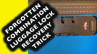 How to Unlock Forgotten TSA Combo Dial Lock (EASY)