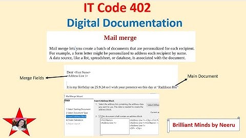 MAIL MERGE in LibreOffice Writer(-Digital Documentation ) IT 402 Class 9-2024-2025