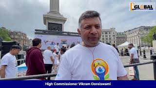 Trafalgar Square plays host to International Day of Yoga 2023