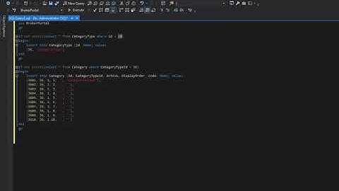 SQL Studio Code Snippets for List Options