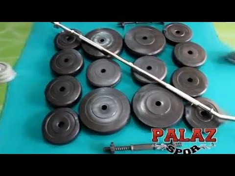 90.KG Vinyl Halter Ve Dambıl Seti + 2 Kısa 160 Uzun Barlı Video, Palaz Spor Malzemeleri