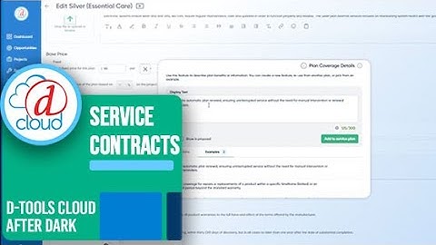 D-Tools Cloud After Dark: Service Contracts and Recurring Revenue