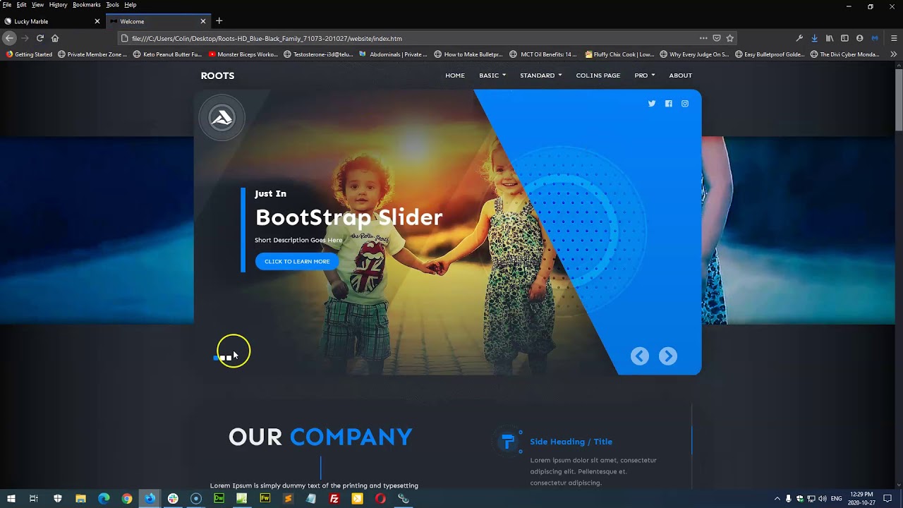 rootsmenu buttons YouTube
