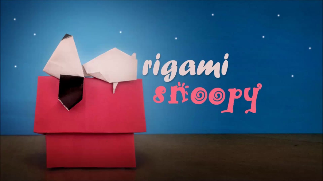 Origami Snoopy Simple Sleeping Snoopy Youtube