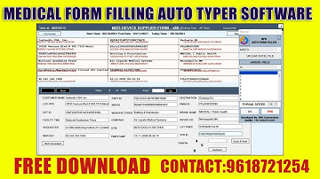 MED- Device Supplier( MEFDB) Auto Typer Software For Data Entry Form Filling