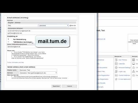 TUMonline Tutorial: The TUM Mail Address (English)