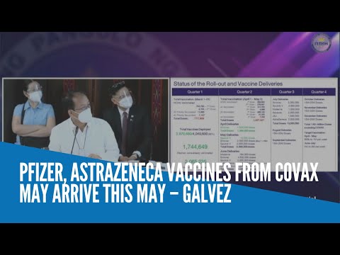 Pfizer, AstraZeneca vaccines from COVAX may arrive this May – Galvez