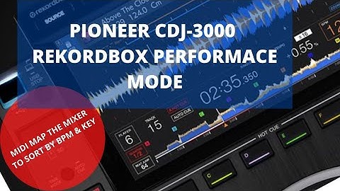 Pioneer cdj-3000 connected to Rekordbox as a controller and midi map mixer to sort by bpm and key.