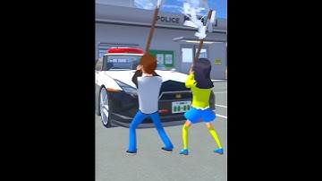 Naughty sibilant ( break police car ) #sakuraschoolsimulator #shorts #police