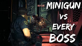 Killing ALL Bosses with the MINIGUN | Resident Evil 2 REMAKE