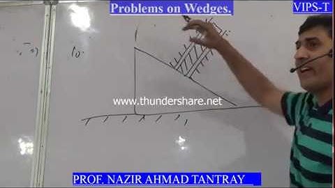 Techniques to solve JEE ADVANCE Questions on Wedges easily by Prof. Nazir Tantray.