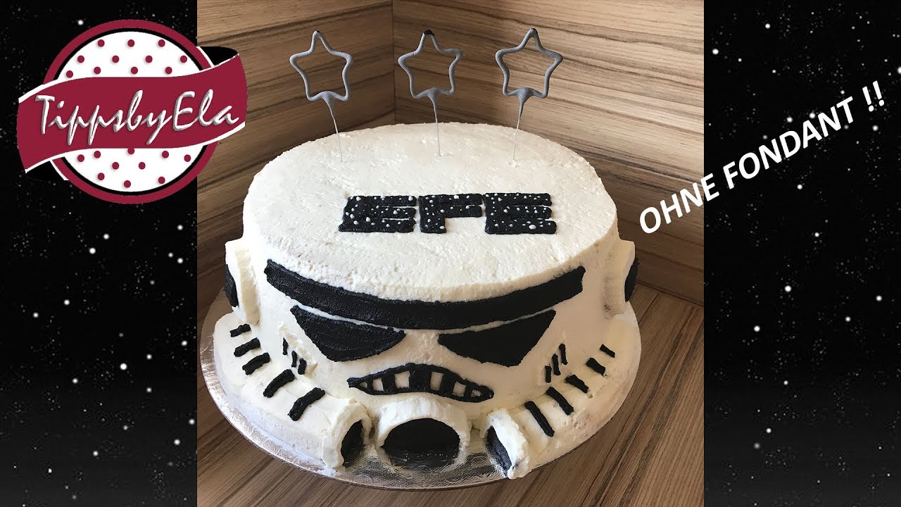 Star wars Torte Sahne Torte Anleitung ohne Fondant Schnell und einfach