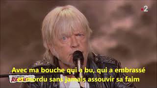 Video thumbnail of "Renaud - Le métèque (Georges Moustaki) paroles - 2022"