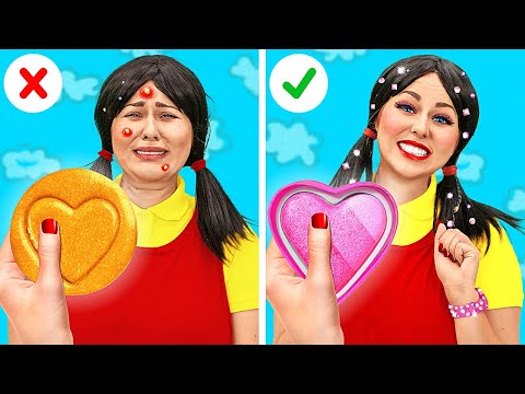 From NERD to POPULAR DOLL - Beauty Struggles in Squid Game | Viral Gadgets and Hacks by La La Life