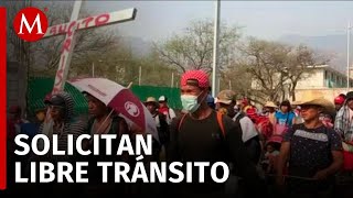 Llega caravana migrante con más de 500 personas a Ajalpan, Puebla