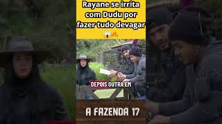 Rayane se irrita com Dudu por fazer tudo devagar