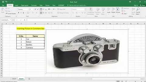 How to Insert Picture or Image in Excel Comment Box?