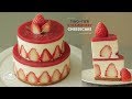 노오븐❣️ 2단 딸기 치즈케이크 만들기 : No-Bake Two-Tier Strawberry Cheesecake Recipe | Cooking tree