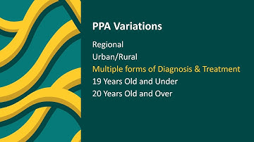 PPA Variations - Multiple Diagnosis and Treatment Services