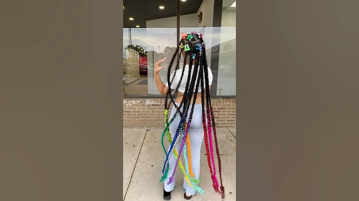 It's giving main character😚Watch me do Rainbow Barbie Braids! #shorts #braids #hairstyles #fypシ゚