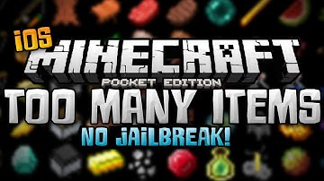 TOO MANY ITEMS for iOS!!! - Inventory Editor for MCPE (No Jailbreak) - Minecraft PE (Pocket Edition)