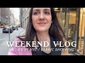 Weekly vlog in nyc fabric shopping at mood a night out and finishing sewing projects
