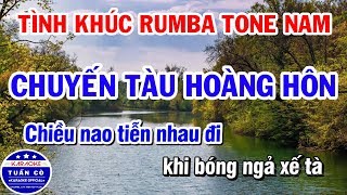 Karaoke Tình Khúc Bolero Trữ Tình Tone Nam | Chuyến Tàu Hoàng Hôn | Con Đường Xưa Em Đi