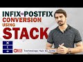 Lec 1.18 | Data Structures and Algorithms | Infix to Postfix Conversion using STACK