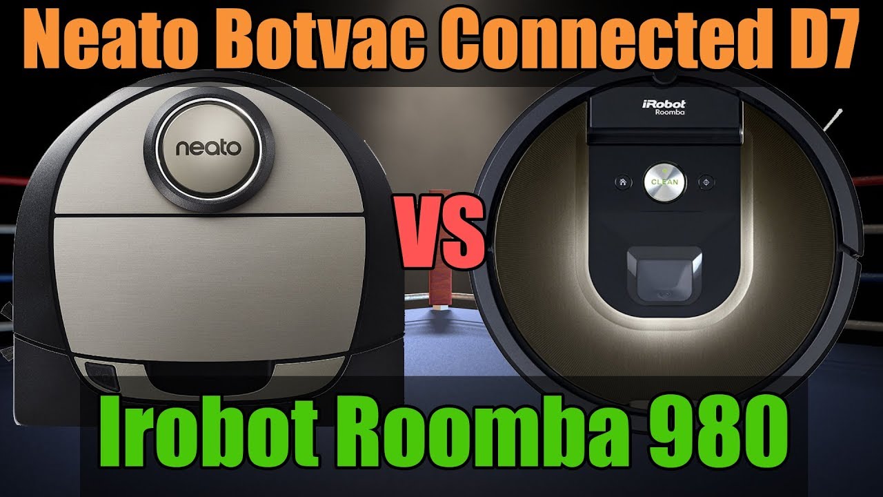 Eddike Flyvningen Imidlertid Neato Botvac Connected D7 vs Roomba 980 - Features and Specs Video - YouTube
