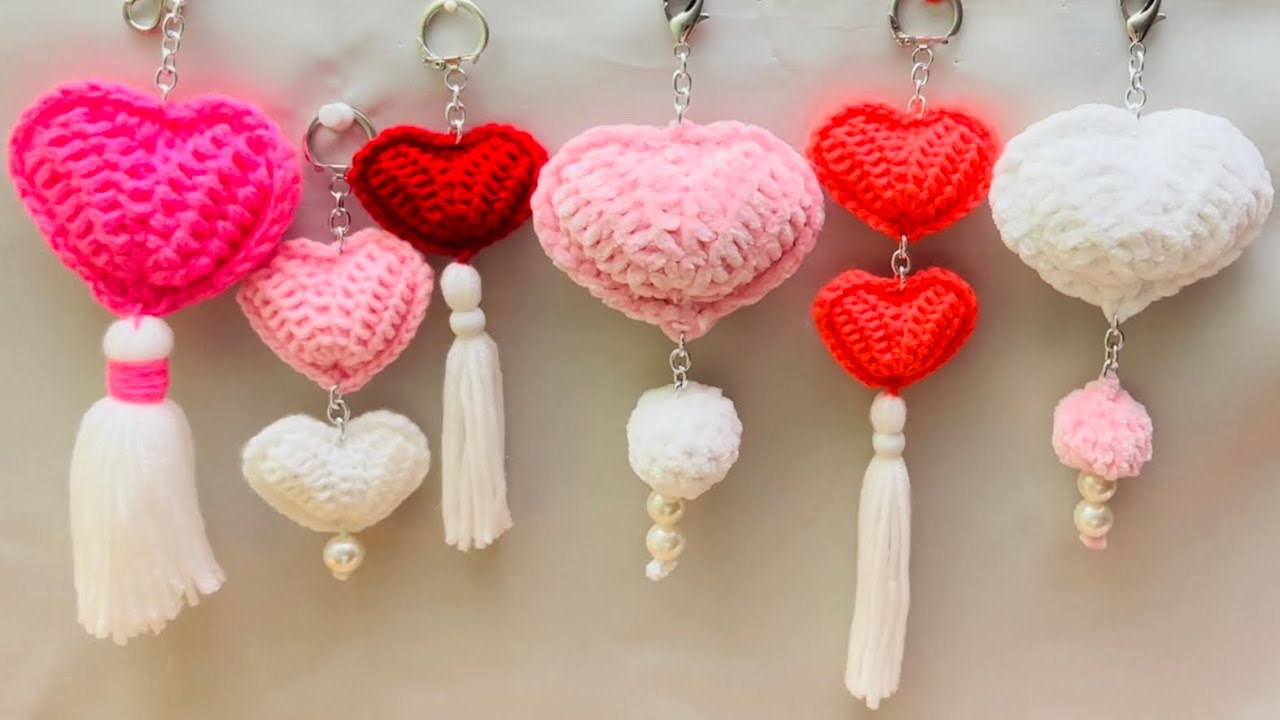 Corazón tejido a crochet-ganchillo-como tejer un amigurumi-como tejer a crochet-manualidades-DIY