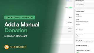 How to Add a Manual Donation in Charitable (WordPress)