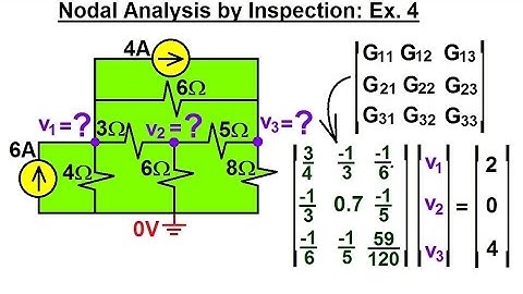Electrical Engineering: Ch 3: Circuit Analysis (20 of 37) Nodal Analysis by Inspection: Ex. 4