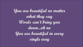 Beautiful - Christina Aguilera - Lyrics Video