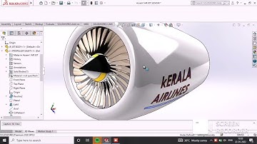 കേരള എയർലൈൻ jet engine 3d simulations solidworks tutorial @M4Techofficial @techmalayalam @3D-World