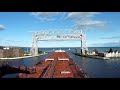 Duluth Lift Bridge Departure - Ship's View from Paul R. Tregurtha