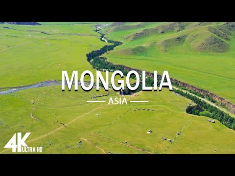 FLYING OVER MONGOLIA (4K UHD) - Relaxing Music Along With Beautiful Nature s - 4